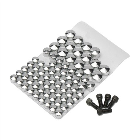 JenNiFer 75Pcs Kit Écrou De Couverture De Capuchons De Boulon De Recouvrement De Chrome pour Harley Davidson Flt-Flh
