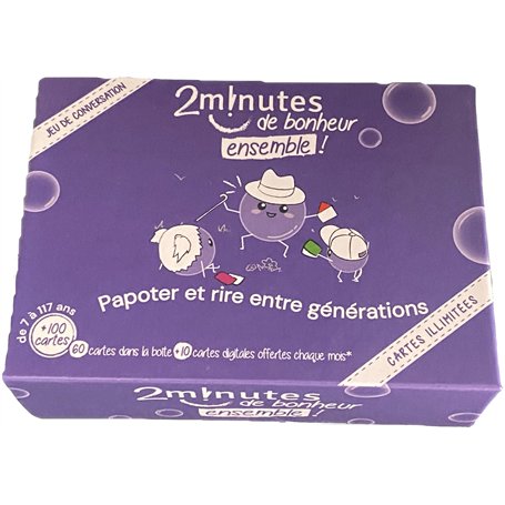 2 MINUTES DE BONHEUR ENSEMBLE ! | Jeu de questions intergénérationnel | Cartes illimitées ! | Pour famille