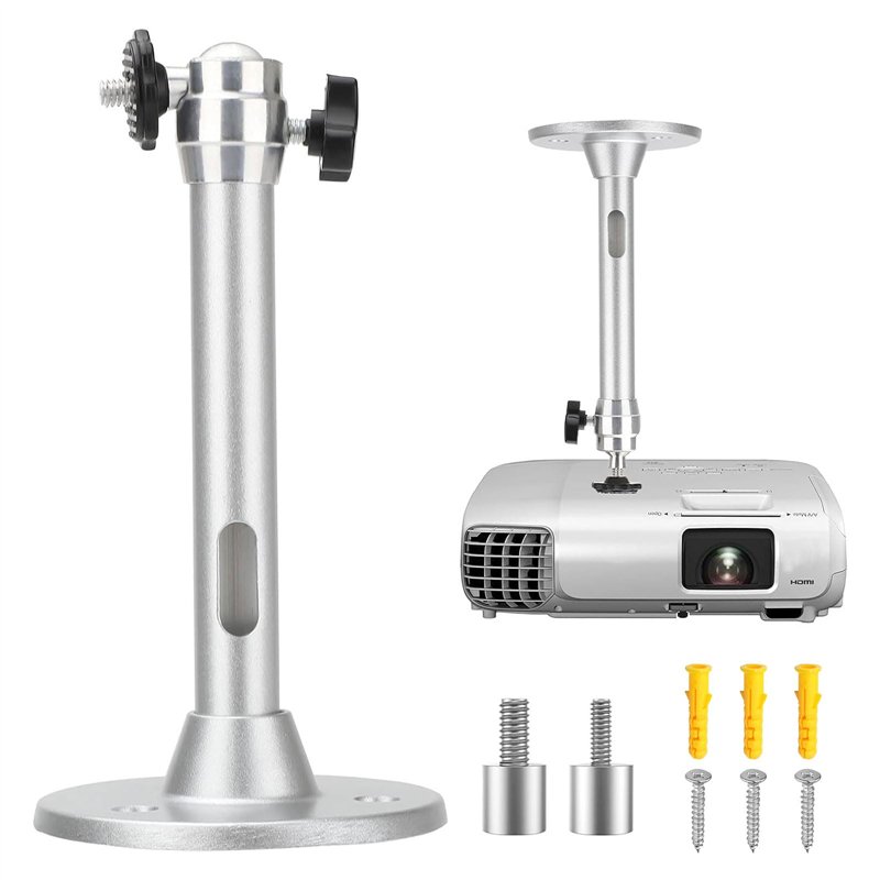 Linkstyle Support de Plafond Videoprojecteur, Universel Support de Mini Projecteur Mural au Plafond, Rotation à 90° 360°