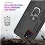 LeYi Coque pour Samsung Galaxy Note 10 Lite/ A81 [2 × Verre Trempé] Anneau Support, Militaire Double Défense Bumper TPU Silicone