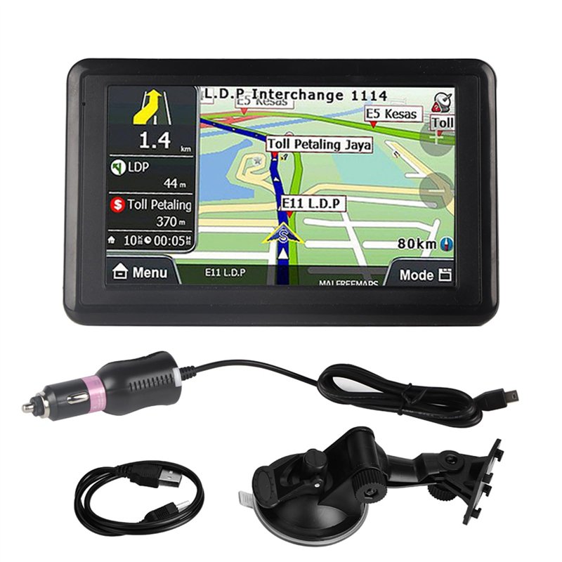 Image secondaire de pour Tracker GPS Voiture Yctze Navigateur GPS de Voiture, (Universel) Écran Tactile de 5 Pouces Navigateur GPS de Voiture Naviga