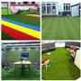BBABBT Rouleau de 1 m x 2 m - 15 mm - Gazon artificiel haute densité - Tapis d'entraînement en gazon synthétique - Décoration po