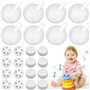 24 Pcs Squeaker Plastique Grelot pour Hochet Bébé Hochet Boîte Blanc Jouets Couineurs en Plastique Transparent pour Bricolage Po