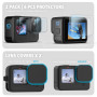 FiTSTILL étui de protection en silicone pour Go pro Hero 12/Hero 11/Hero 10/Hero 9 Black, capuchon d'objectif, protecteur d'écra