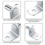30 Pièces Chevilles de Support d'Étagère Métal, 5mm L Forme Support Équerre pour Meuble Armoire Placard Bibliothèque