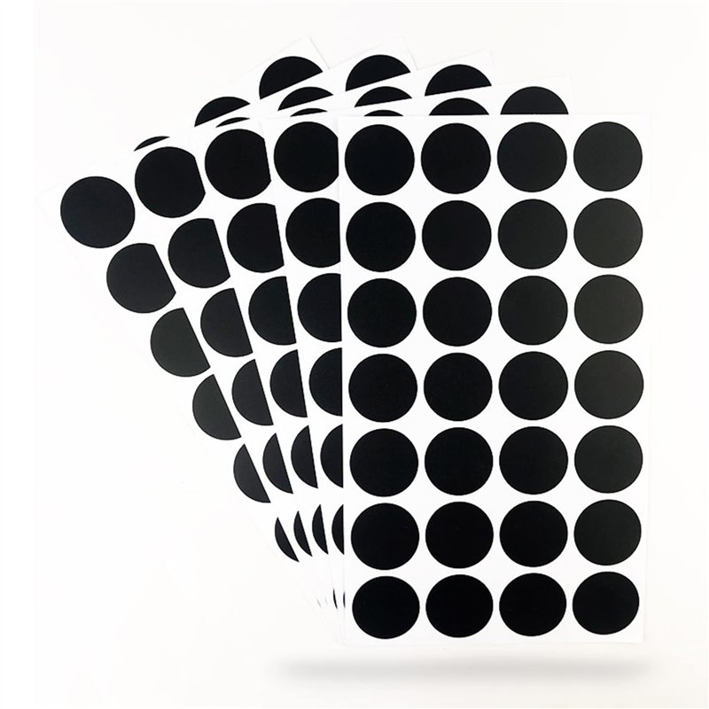 Houdao 140 pièces Etiquette Epices Etiquette Autocollantes Bocaux Imperméables Réutilisables 3,5 cm Ronde étiquettes Ardoise pou