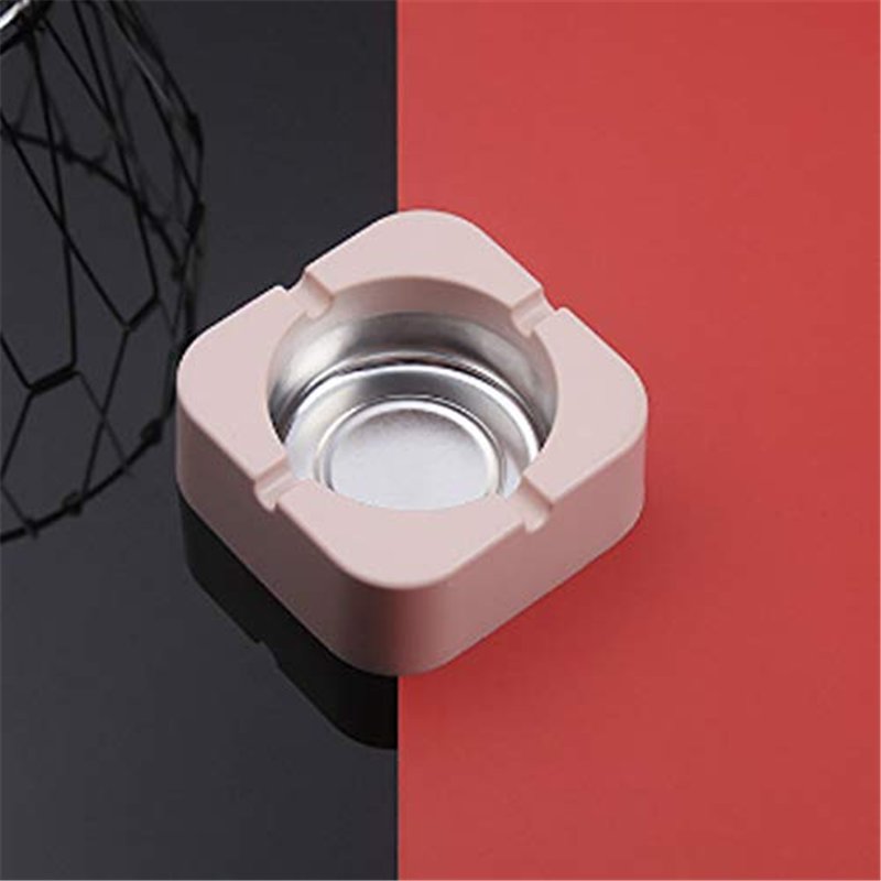 Image secondaire de IKAAR Cendrier carré cendrier pour cigarettes cigares pour intérieur ou extérieur, maison, bureau, table pub, jardin, rose