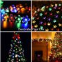 DIWUJI Guirlande Lumineuse Solaire Jardin Exterieur, 7 M 50 LED Imperméable Lumières féériques Fleur Décor Festival Coloré Lumiè