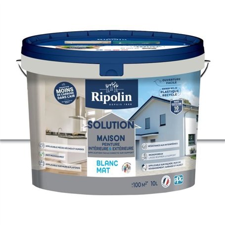 Solution maison blanc mat - RIPOLIN - 10 L