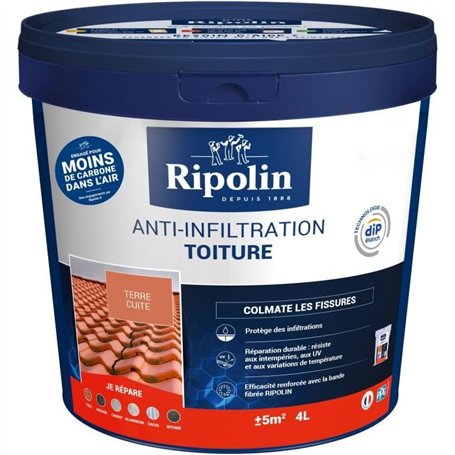 Anti-infiltrations toiture terre cuite - RIPOLIN - 4 L