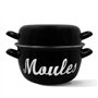 Marmite a moule - MENASTYL - 3645564 - En acier émaillé - Noir - 24 cm - Avec écritures - Tous feux dont induction