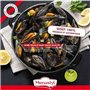 Marmite a moule - MENASTYL - 3645564 - En acier émaillé - Noir - 24 cm - Avec écritures - Tous feux dont induction