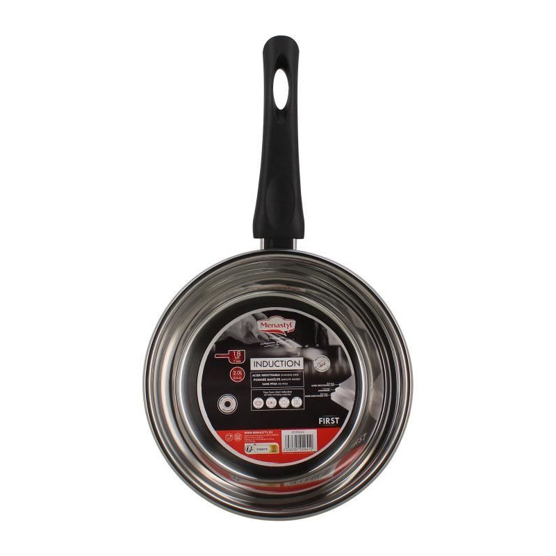 Image secondaire de Casserole - MENASTYL - 6020242 - En acier inoxydable - 18 cm - Tous feux dont induction