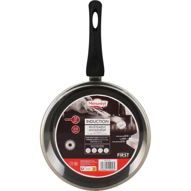 Image secondaire de Sauteuse - MENASTYL - 6020248 - En acier inoxydable - 28 cm - Tous feux dont induction