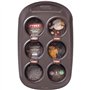 Moule a muffin - PYREX - 1452001 - Rond - Acier carbone - Antiadhésif - 6 cavités