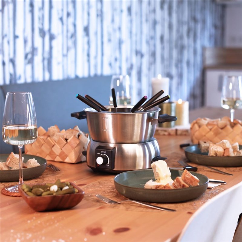 Image secondaire de Livoo – Appareil à fondue électrique DOC263 – 8 personnes, 1,8L, 1000W, accessoires inclus