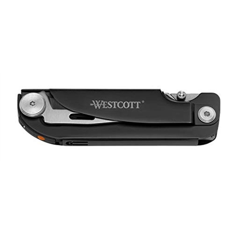 Image secondaire de Westcott E-84034 00 Multitool Cutter multifonction Couteau multifonction Lame Drop-Point 7,5 cm Scie pliante 7,5 cm Tournevis Lu