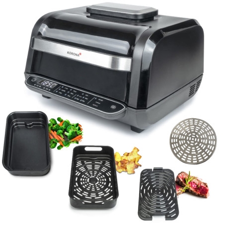 Korona 46160 Barbecue électrique |multifonctions 8 en 1| Friteuse à air chaud