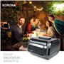Korona 46160 Barbecue électrique |multifonctions 8 en 1| Friteuse à air chaud, four, four à pizza, fonction rôtissage, gril |4 n