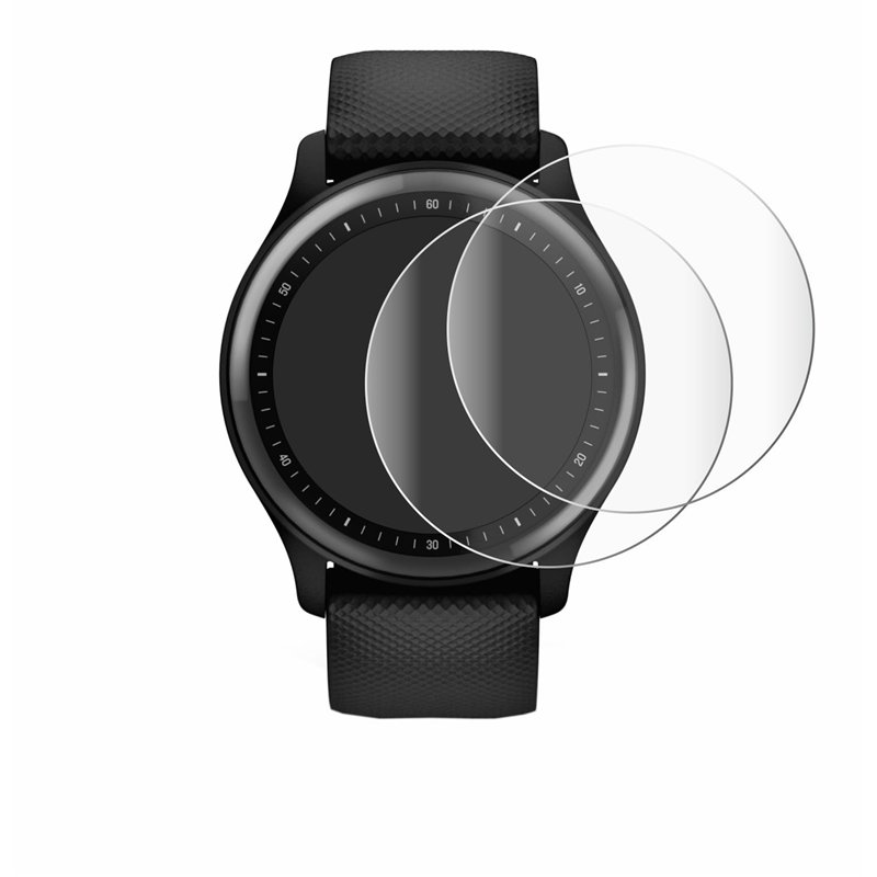 brotect Protection Intégrale 3D Incurvé pour Garmin Vivomove Sport (2 Pièces) - Couverture Complète, Film Protection Écran