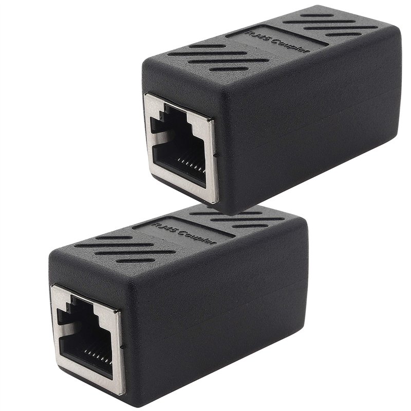 1aTTack.de Cat.6A Câble réseau Connecteur de câble Adaptateur RJ45 Compatible avec Cat5 Cat6 Cat7 Cat8 2 pièces