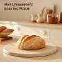 Praknu Pierre a Pizza pour Four - Rond 30cm - Pierre Pizza en Cordiérite à Four et Barbecue - Pour Pizzas Croustillantes