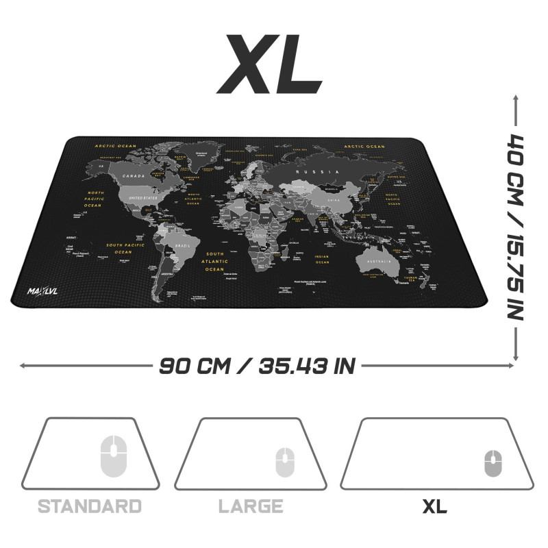 Image secondaire de Sidorenko Tapis de Souris XXL - 900 x 400 x 2mm - Mouse Pad - Surface spéciale améliore la Vitesse et la précision | Base en Cao