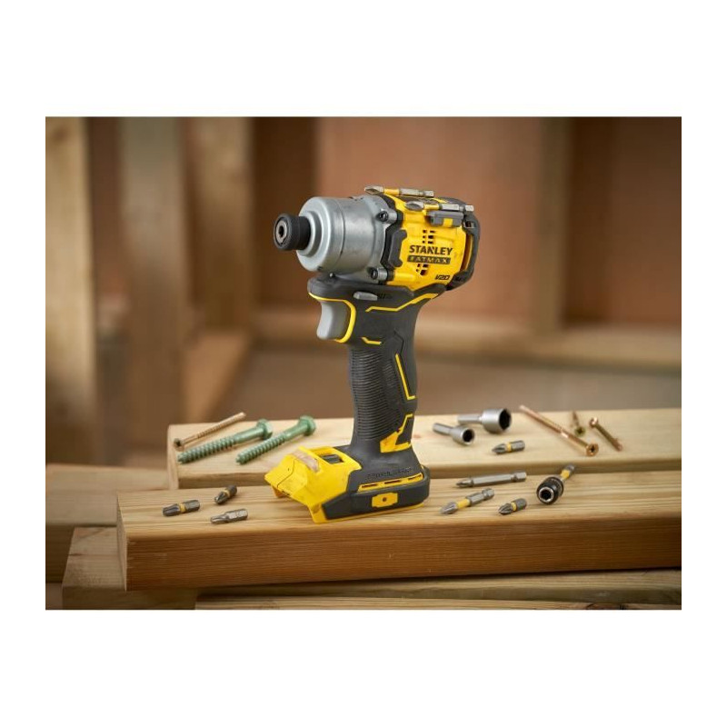 Image secondaire de Visseuse à impacts BRUSHLESS 203 Nm - 18V - 3200 trs/min, 4200 cps/min, LED - Gamme V20 - STANLEY FATMAX, SFMCF830B-XJ