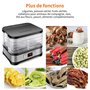 COOCHEER Déshydrateur Aliment 8 Plateaux, Déshydrateur de Légume de Fruit avec Minuterie et Réglages de Température, écran à LED