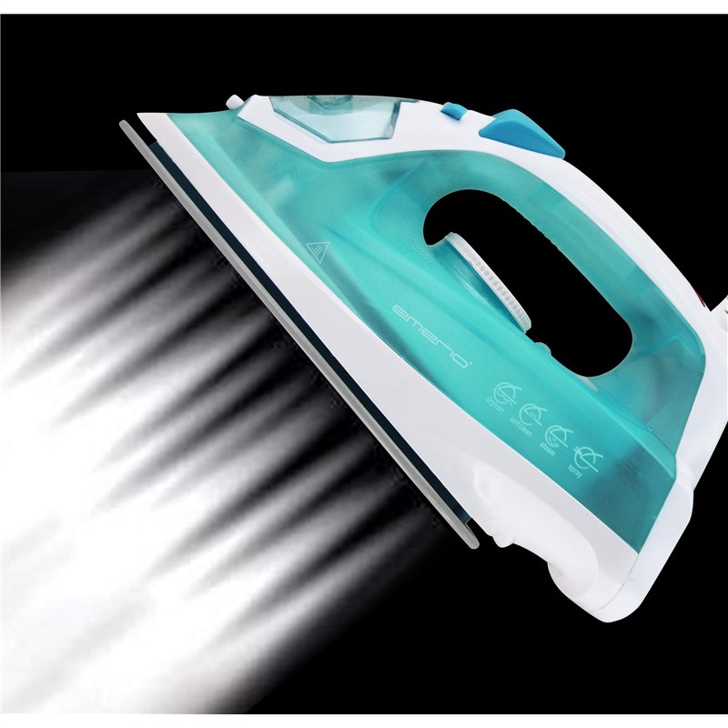 Image secondaire de Emerio Fer à Repasser, 2000 W, Semelle en céramique particulièrement Glissante, autonettoyante, Fonction Jet, système Anti-Goutt
