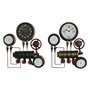 Horloge Murale DKD Home Decor Noir Rouge Fer Doré (2 pcs) (46 x 13 x 58 cm)