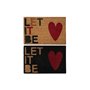 Paillasson DKD Home Decor Rouge Noir Marron Caoutchouc 2 Unités Fibres de coco (60 x 40 x 1