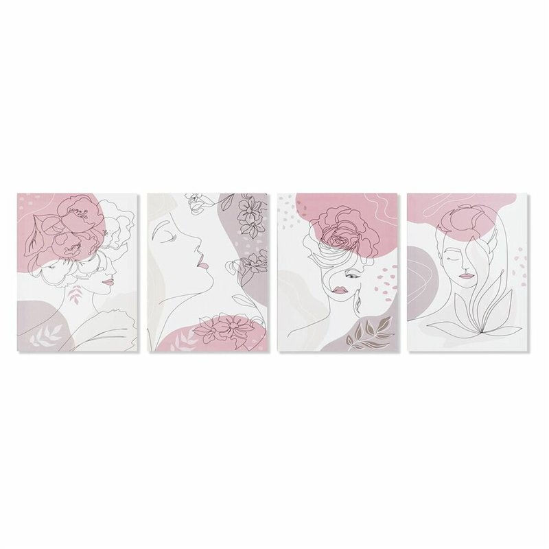 Cadre DKD Home Decor Femme (30 x 1,8 x 40 cm) (4 Unités)