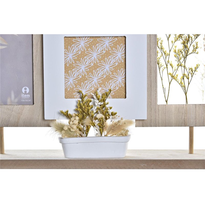 Image secondaire de Cadre photo DKD Home Decor Bois Fleur Naturel (42 x 7 x 29 cm) (2 Unités)