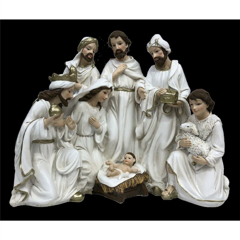 Image secondaire de Crèche de Noël DKD Home Decor Résine (23 x 12,5 x 19,5 cm) (2 Unités)