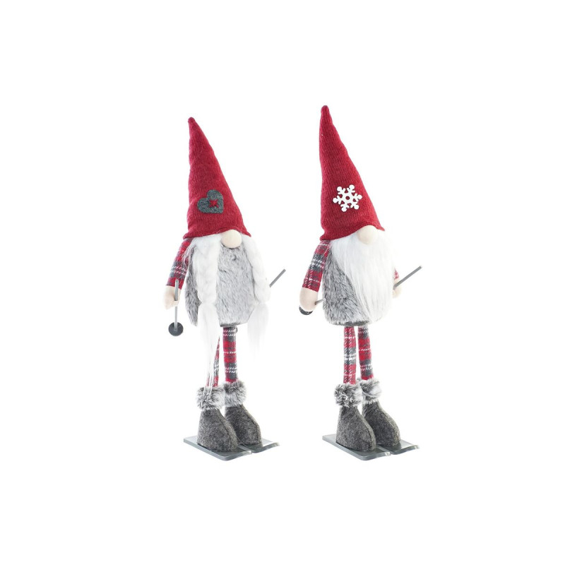 Figurine Décorative DKD Home Decor Noël Gnome Polyester (16 x 12 x 46 cm) (2 Unités)