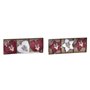 Ensemble Décorations de Noël DKD Home Decor Polyester (21 x 8 x 1 cm) (8 cm) (2 Unités)