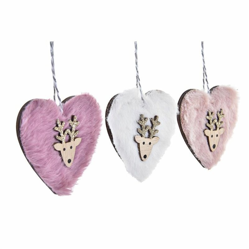 Image secondaire de Ensemble Décorations de Noël DKD Home Decor Polyester (22 x 8 x 1 cm) (3 Unités)