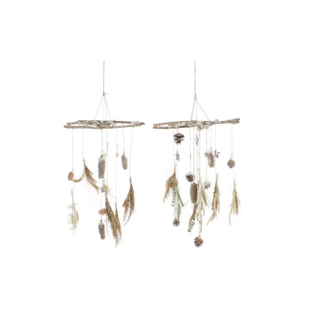Décorations de Noël DKD Home Decor Bois (2 Unités) (41 x 41 x 40 cm)