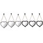 Ensemble de miroirs DKD Home Decor Miroir Coeur Noir PP 2 Unités (27 x 3 x 27 cm)