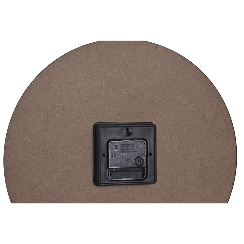 Image secondaire de Horloge Murale DKD Home Decor Noir Multicouleur Fleurs Moderne Bois MDF (34 x 4 x 34 cm) (3 Unités)