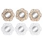 Ensemble de miroirs DKD Home Decor Verre Doré Blanc polypropylène (25 x 2 x 25 cm) (2 Unités)
