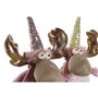 Décorations de Noël DKD Home Decor Marron Rose Doré Renne 27 x 16 x 42 cm (2 Unités)