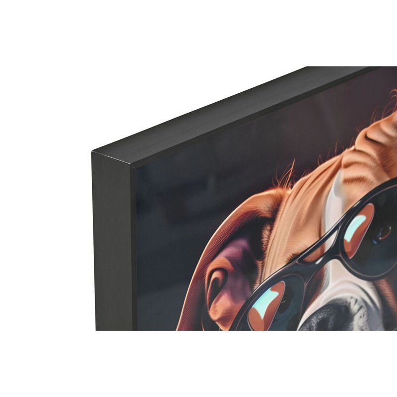 Image secondaire de Cadre Home ESPRIT Bleu Marron Rouge Moderne Chien 50 x 3,5 x 50 cm (2 Unités)