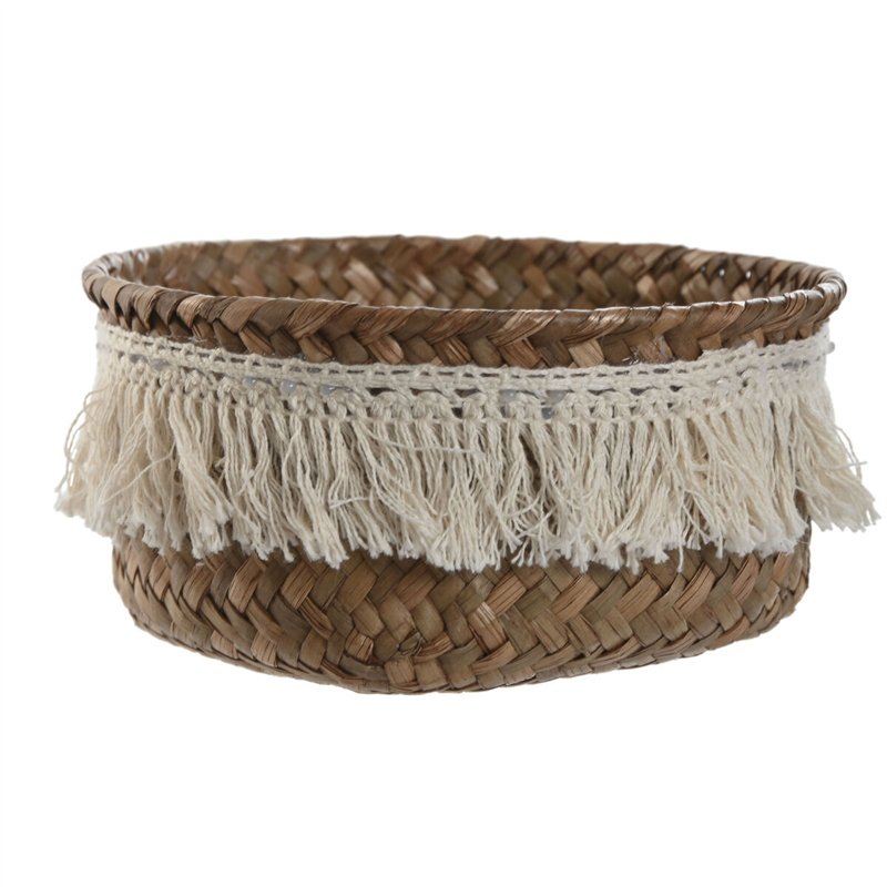 Image secondaire de Set de basket Home ESPRIT Blanc Naturel Fibre naturelle Boho Usé (3 Pièces)
