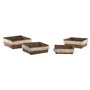 Set de basket Home ESPRIT Blanc Naturel Fibre naturelle Boho Usé (4 Pièces)