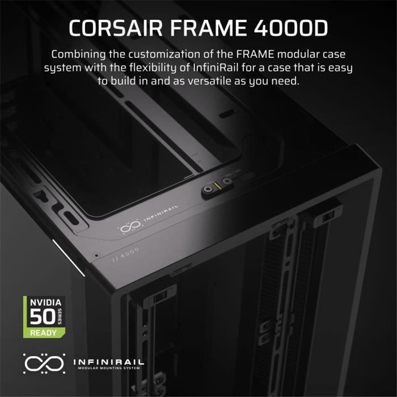 Image secondaire de Boîtier PC - CORSAIR - Série FRAME 4000D - Moyen-tour - Noir