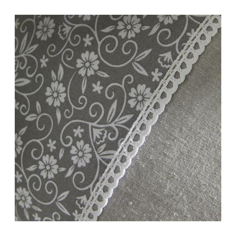 Image secondaire de Coussin - TODAY - CHARME - Imprimé x Chambray x Broderie Capucine - 30 x 50 cm