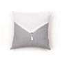 Coussin - TODAY - CHARME - Slub x Chambray x Pompon Capucune - 40 x 40 cm
