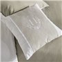 Coussin - TODAY - CHARME - Slub x Chambray x Broderie Berenice - 40 x 40 cm